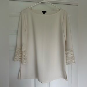 Ann Taylor crocheted sleeve blouse